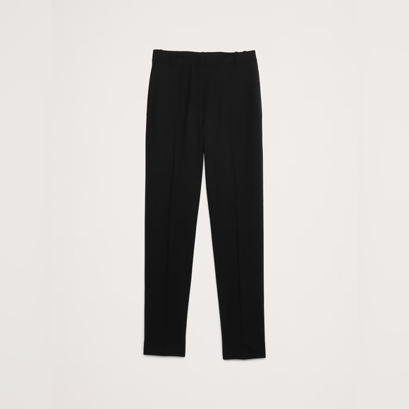 NWT! Banana Republic Black High-Rise Slim Italian Wool Ankle Pant - Multiple🔹🤎 - Picture 4 of 6